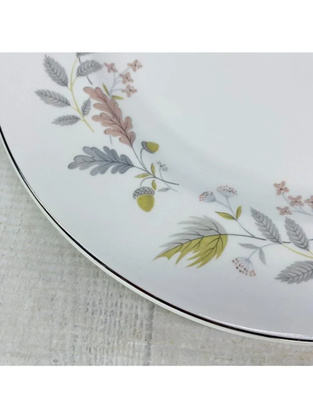 Johnson Brothers LYNTON OLDER SNOWHITE Floral England China Dinner Plate Set 4